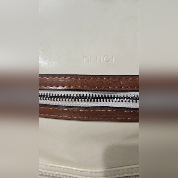 CLUCHI Greene Leather BackpackPurse For Commuting | Oil Wax In Cream/brown. NWOT main image 9